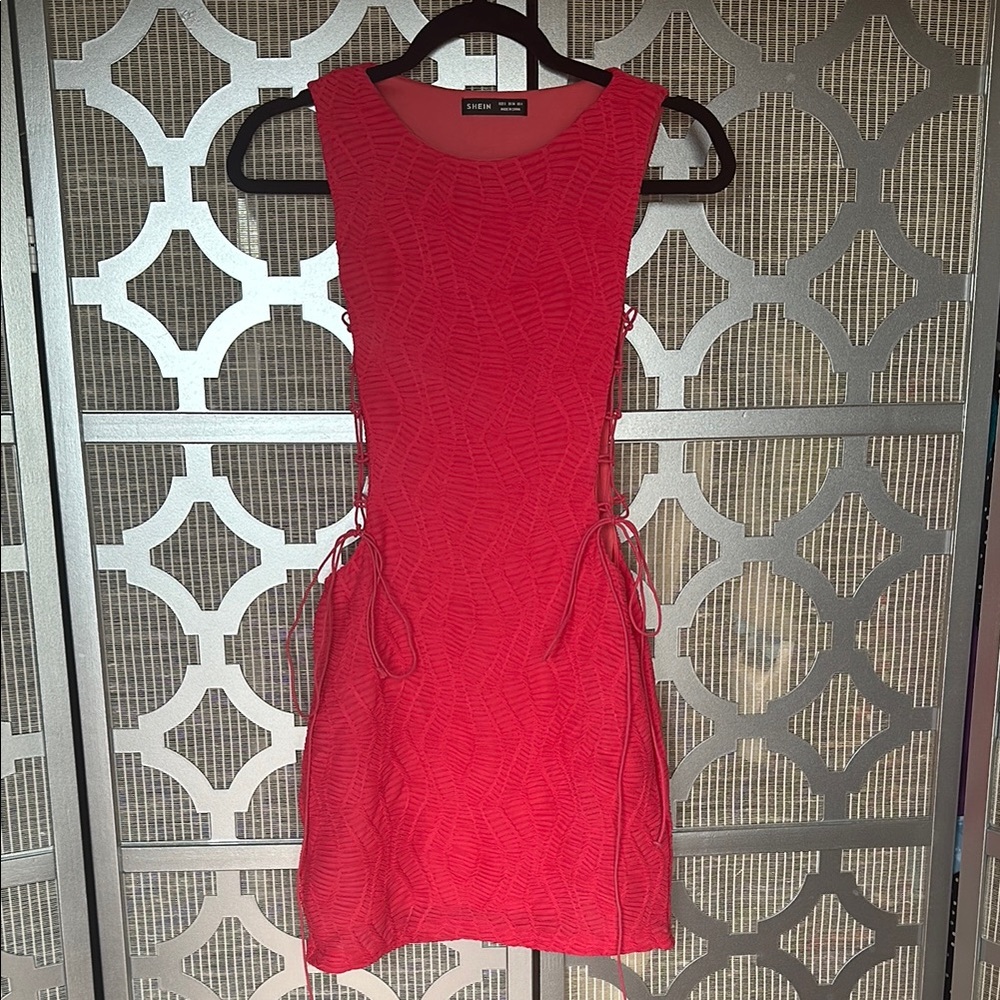 SHEIN Pink Sleeveless Sheath Mini Dress